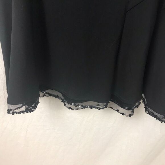 Lane Bryant Women's A Line Skirt Beaded Hem Side Zipper Solid Black Size 20 - Picture 4 of 6